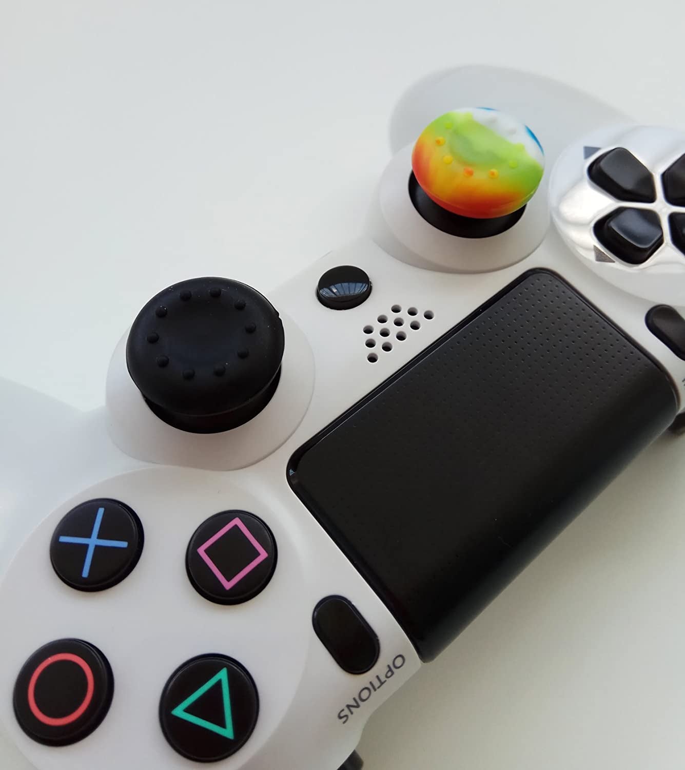 PS5 Controller Skin, Silicone Cover for Sony Playstation 5 Controller Grip Skin Protector Faceplates Kits Video Games(1X Black Cover with 4 X Thumb Grips Caps)