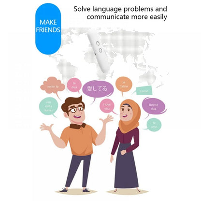Portable Smart Translator Real Time Two Way Instant Voice Translation Support 42 Languages, Language Translator, Bluetooth Translator Device White
