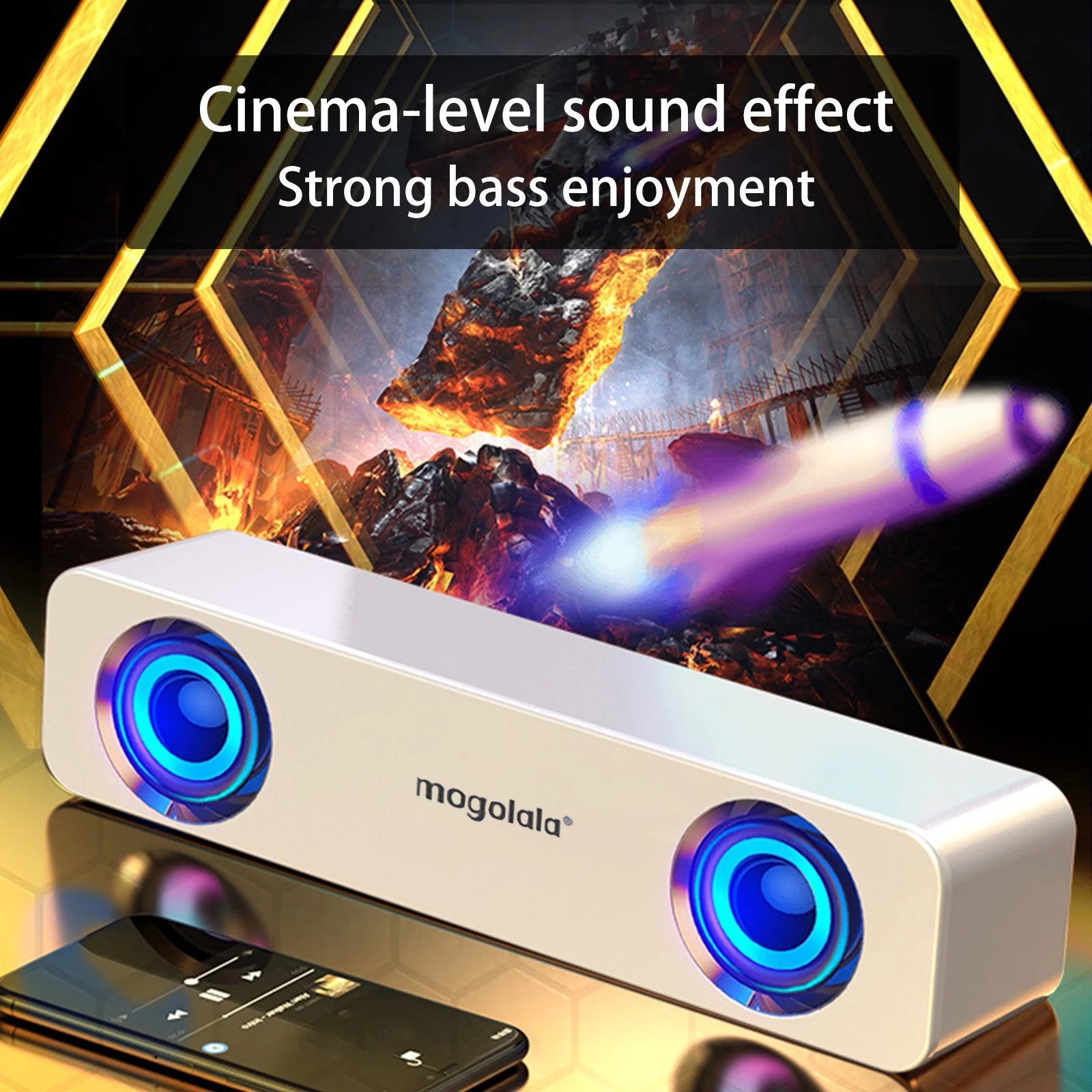 Clearance！Smart Appliances Wired Computer Dual-Speaker Audio Desktop Home Laptop Small Audio USB Wired Speakers Subwoofer Audio