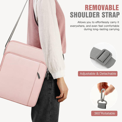 13.3-14 Inch Laptop Sleeve Carrying Bag for Surface Pro 9/8/X, Macbook Air 2022-2018, Macbook Pro M2 14"/13" M2/M1 Pro, Galaxy Tab S9+/S8+,Pink