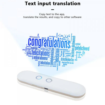 Portable Smart Translator Real Time Two Way Instant Voice Translation Support 42 Languages, Language Translator, Bluetooth Translator Device White