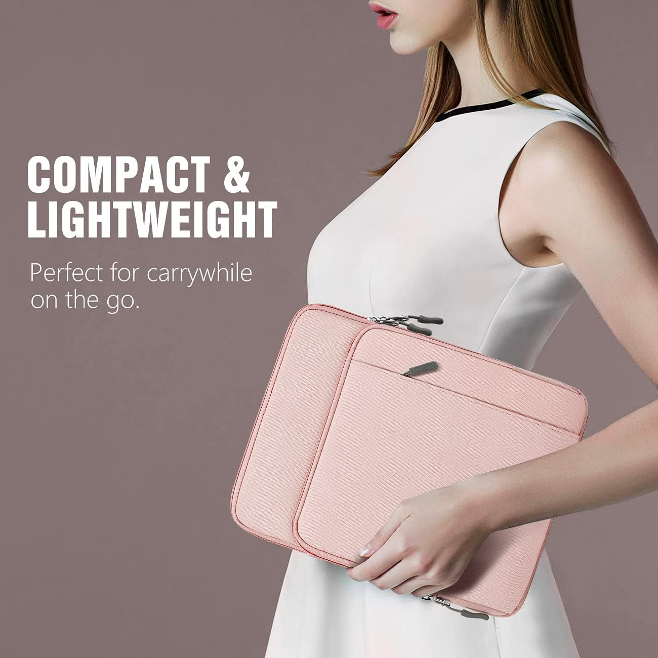 13.3-14 Inch Laptop Sleeve Carrying Bag for Surface Pro 9/8/X, Macbook Air 2022-2018, Macbook Pro M2 14"/13" M2/M1 Pro, Galaxy Tab S9+/S8+,Pink